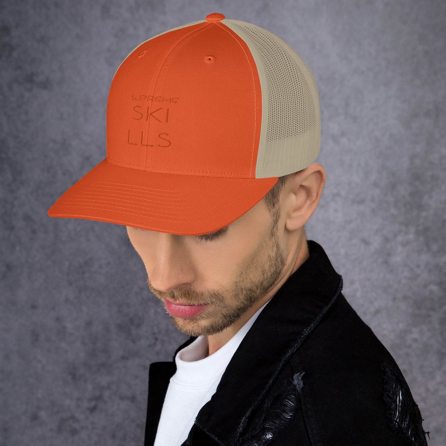 TRUCKER BLK/ORG
