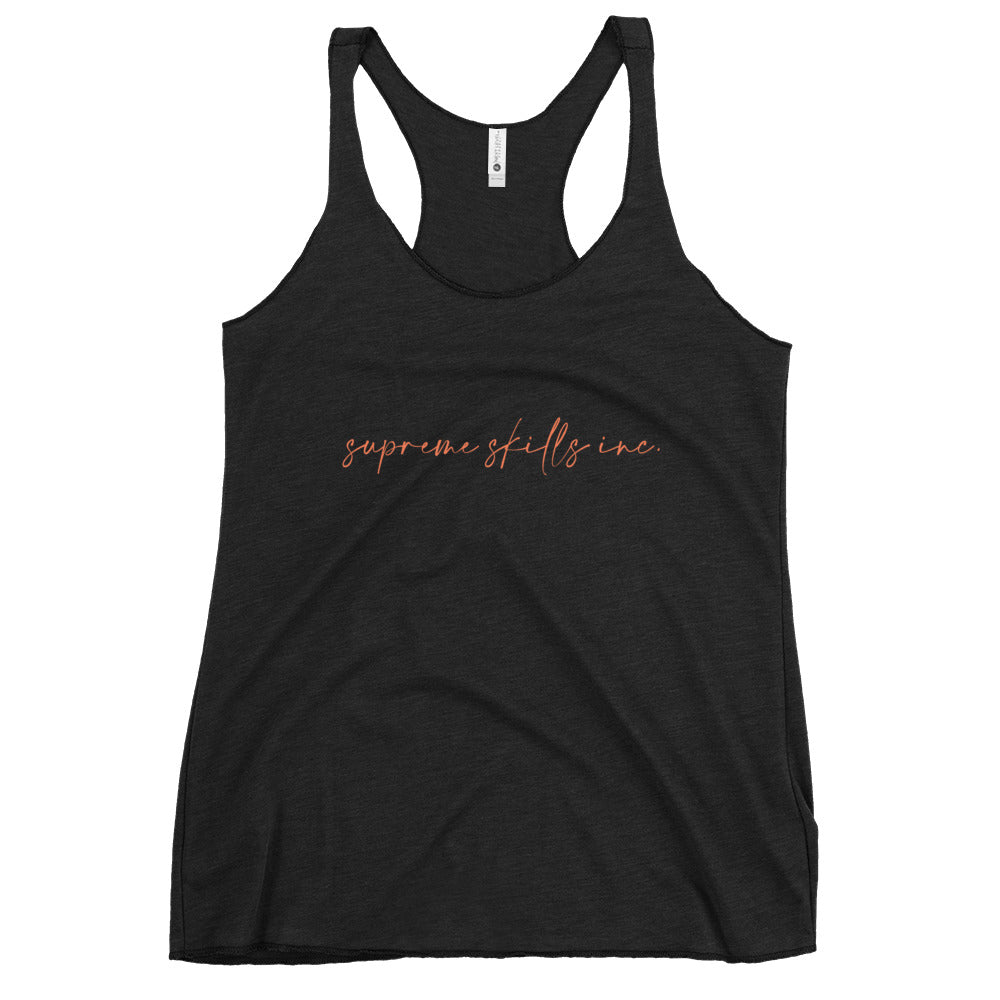 WOMENS BLK RACER TANK 2