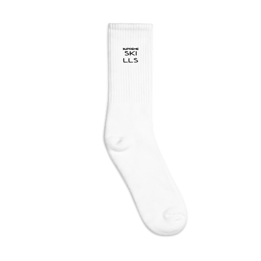Embroidered white socks