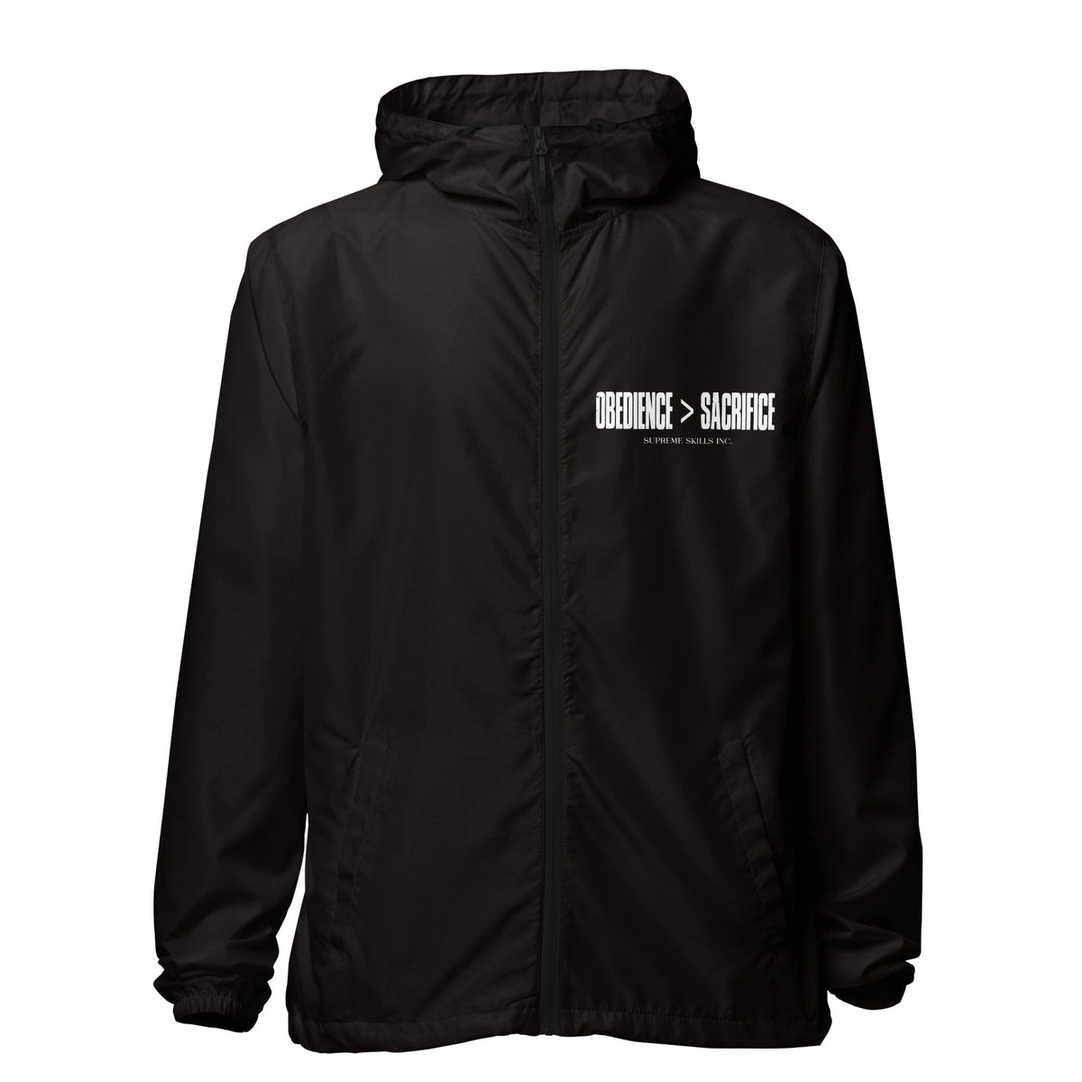 "OBEDIENCE 1" zip up windbreaker