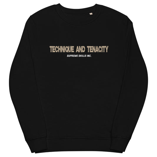 "Technique and Tenacity 1"Unisex organic sweatshirt