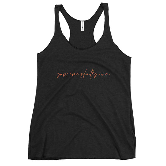 WOMENS BLK RACER TANK 2