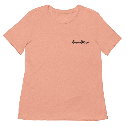 "PEACH SHERBERT" Women’s relaxed tri-blend t-shirt